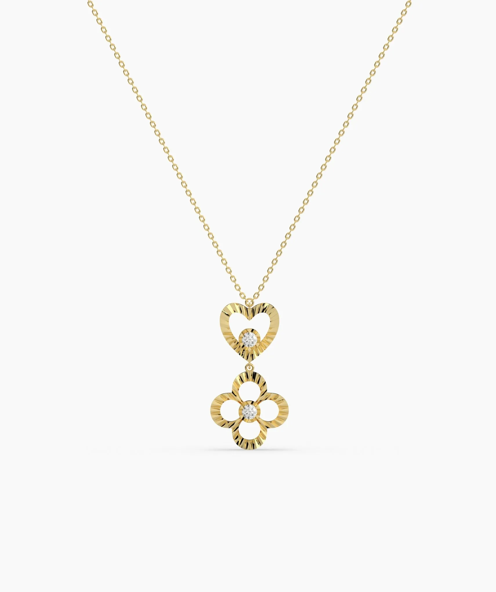 Heart & Bloom Gold Necklace