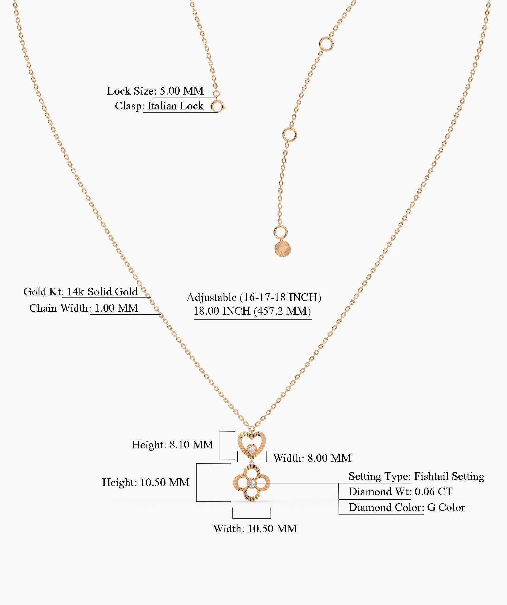 Heart & Bloom Gold Necklace