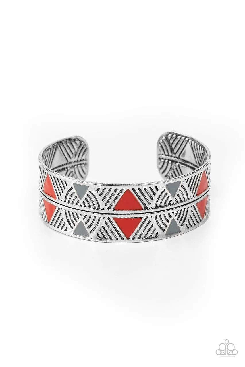 Hidden Glyphs Red Paparazzi Bracelet