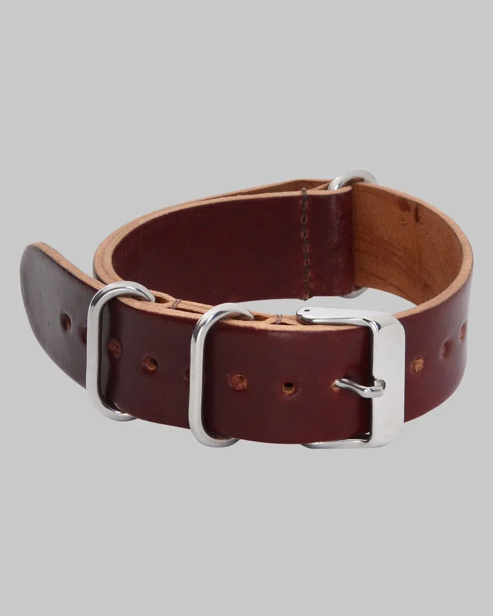 Horween Shell Cordovan NATO Style Watch Strap 20mm (No. 8)