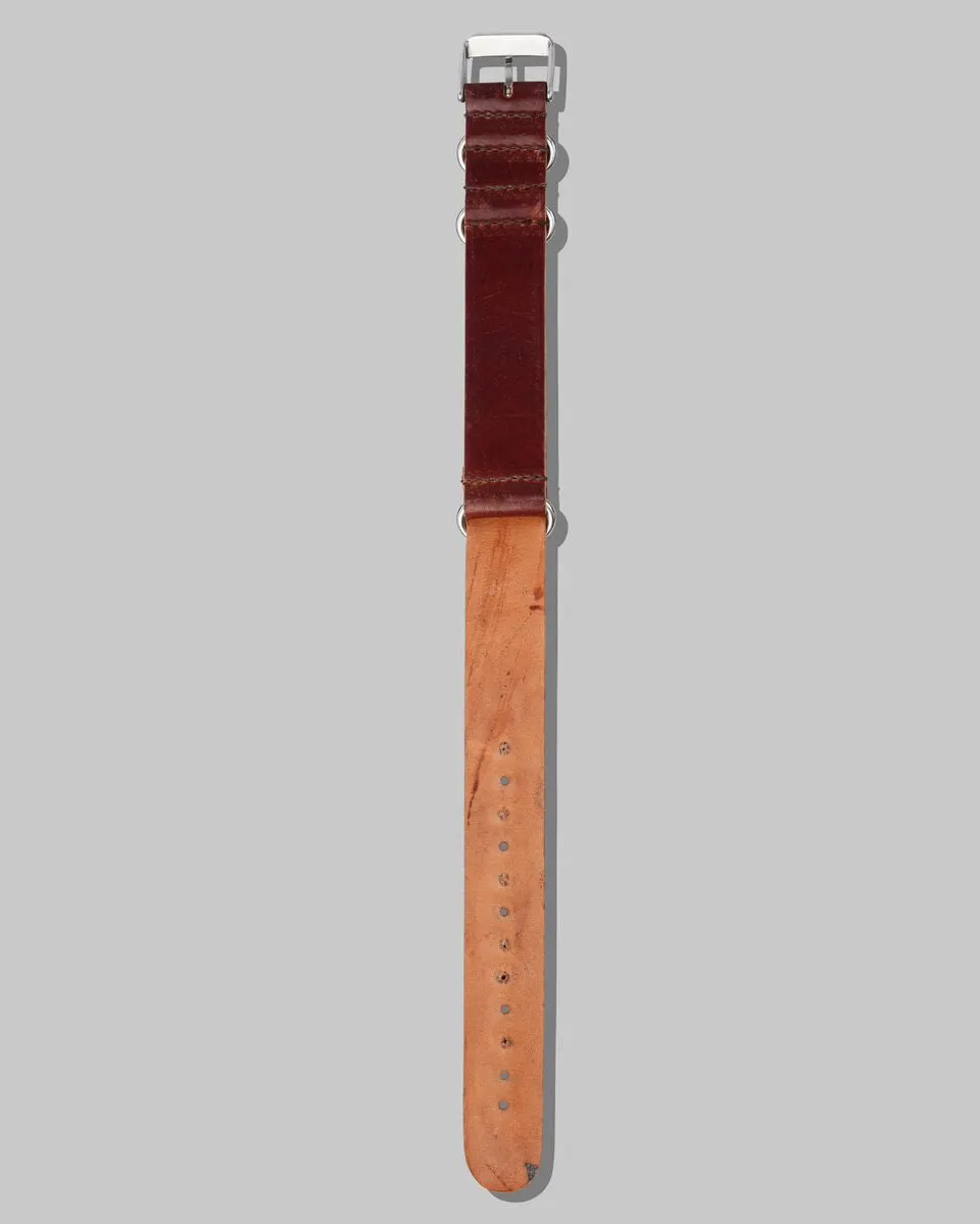 Horween Shell Cordovan NATO Style Watch Strap 20mm (No. 8)