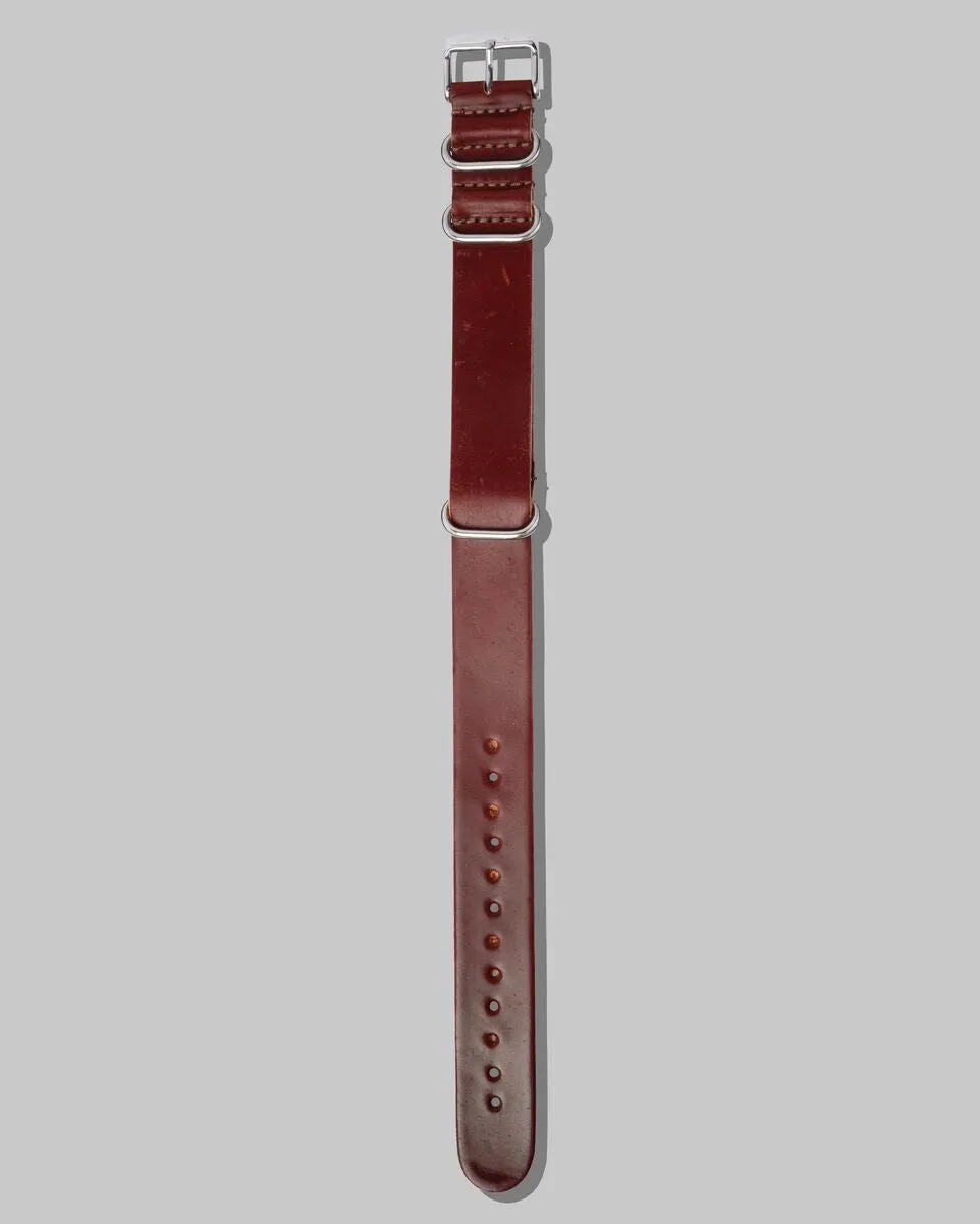 Horween Shell Cordovan NATO Style Watch Strap 20mm (No. 8)