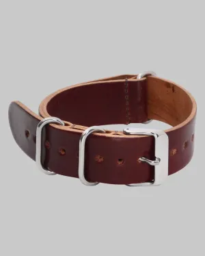 Horween Shell Cordovan NATO Style Watch Strap 20mm (No. 8)