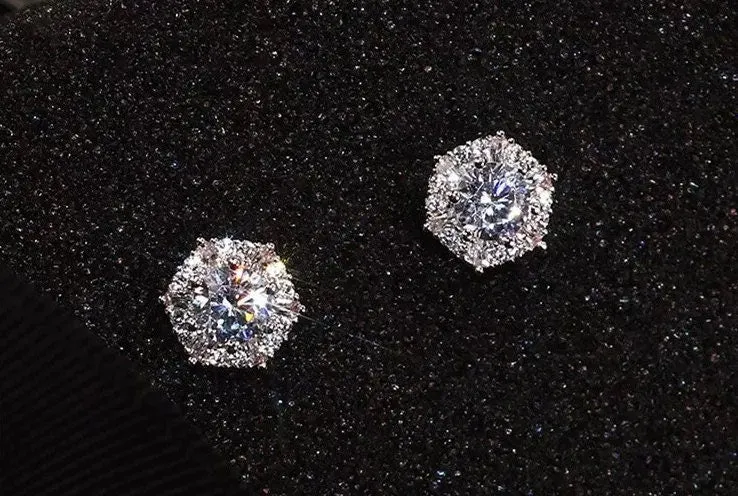 Iced Out Earrings | Diamond Earrings | Womens Earrings | Womens Diamond Ear Studs | Womens Stud Earrings | Mens Diamond Ear Studs