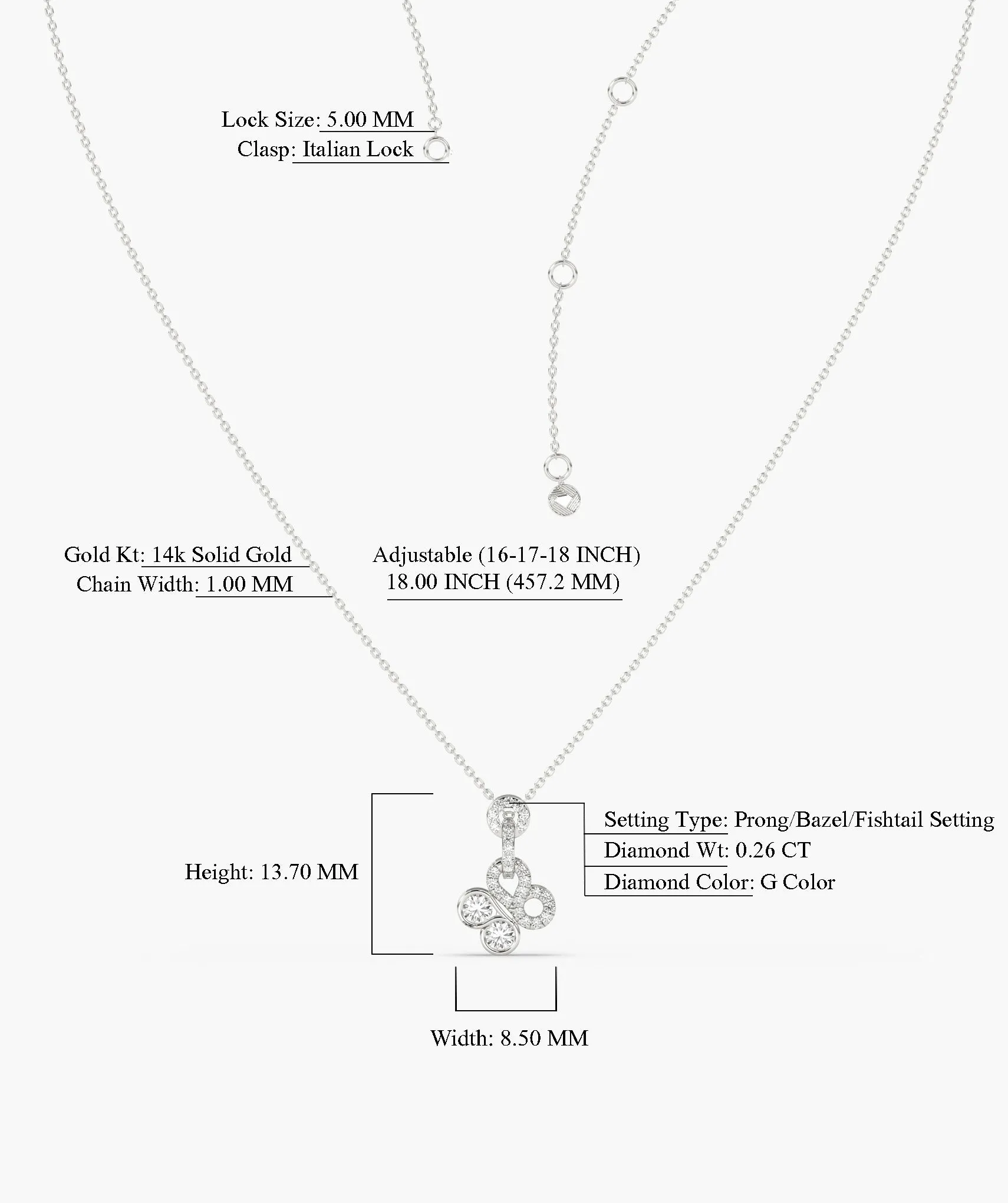 Infinite Circles Diamond Pendant