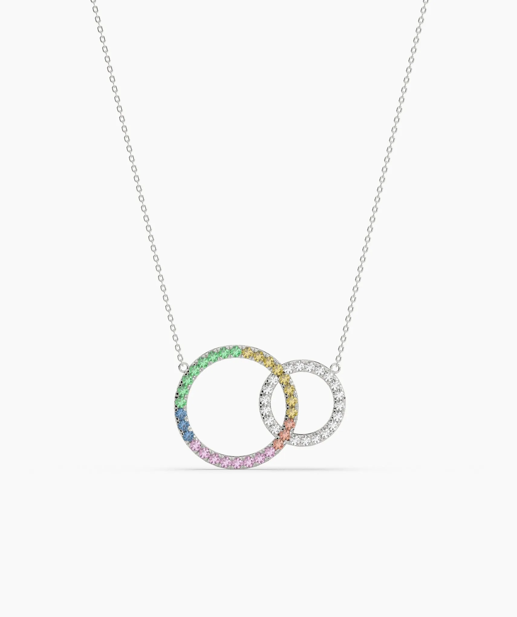 Infinity Rainbow Gold Necklace