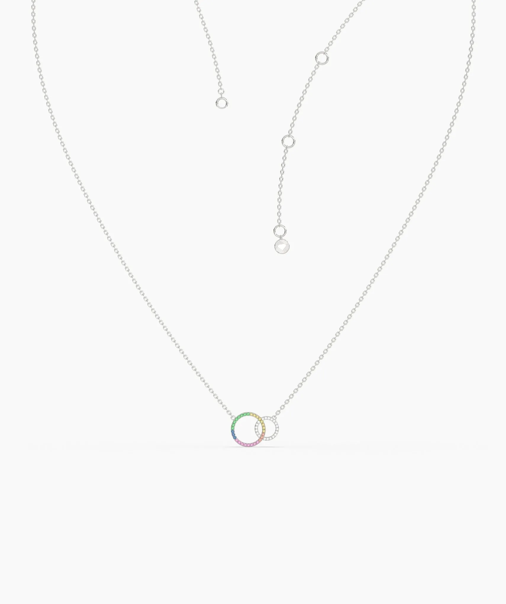 Infinity Rainbow Gold Necklace