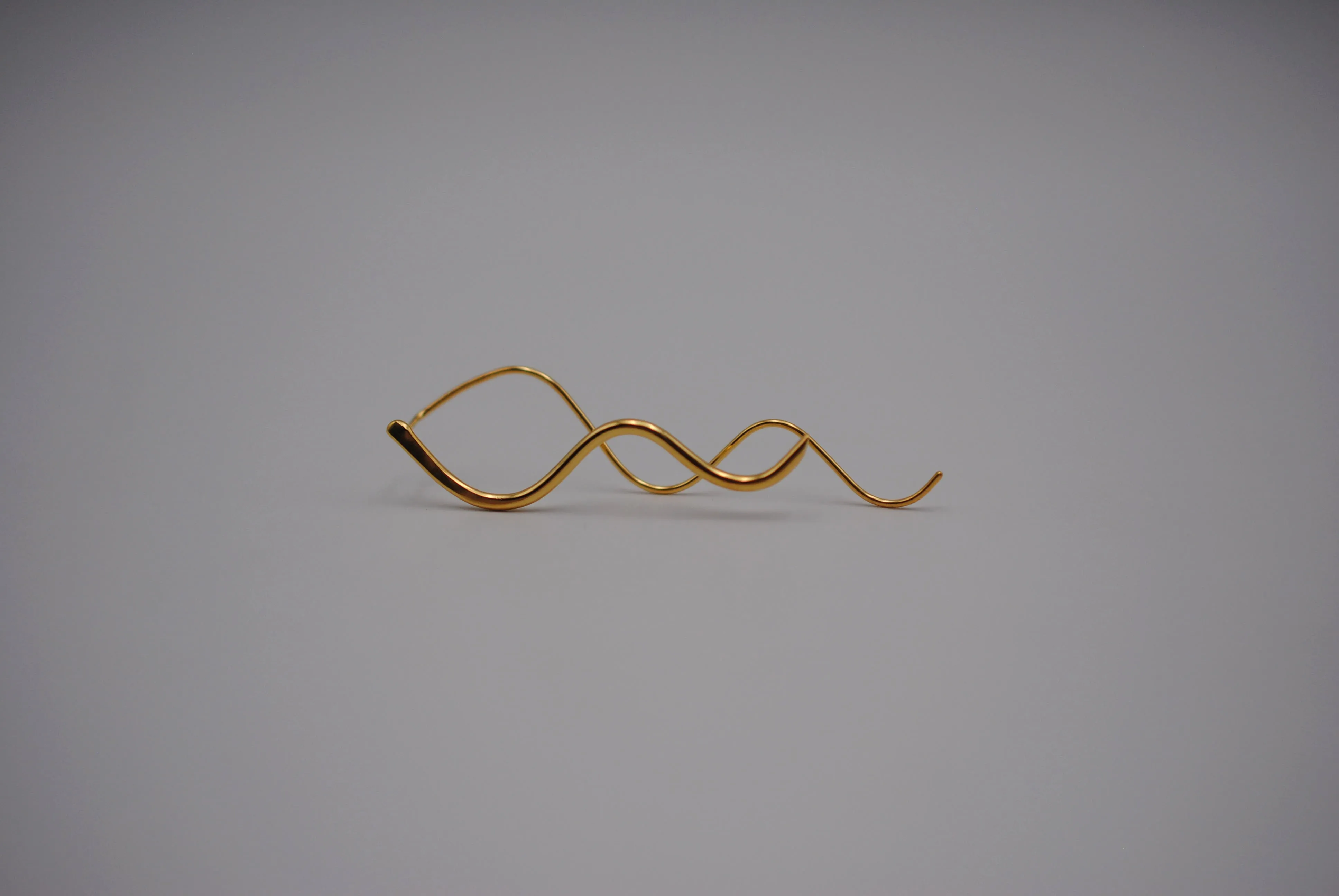 Infinity Yellow Gold Roots Dangle Earrings