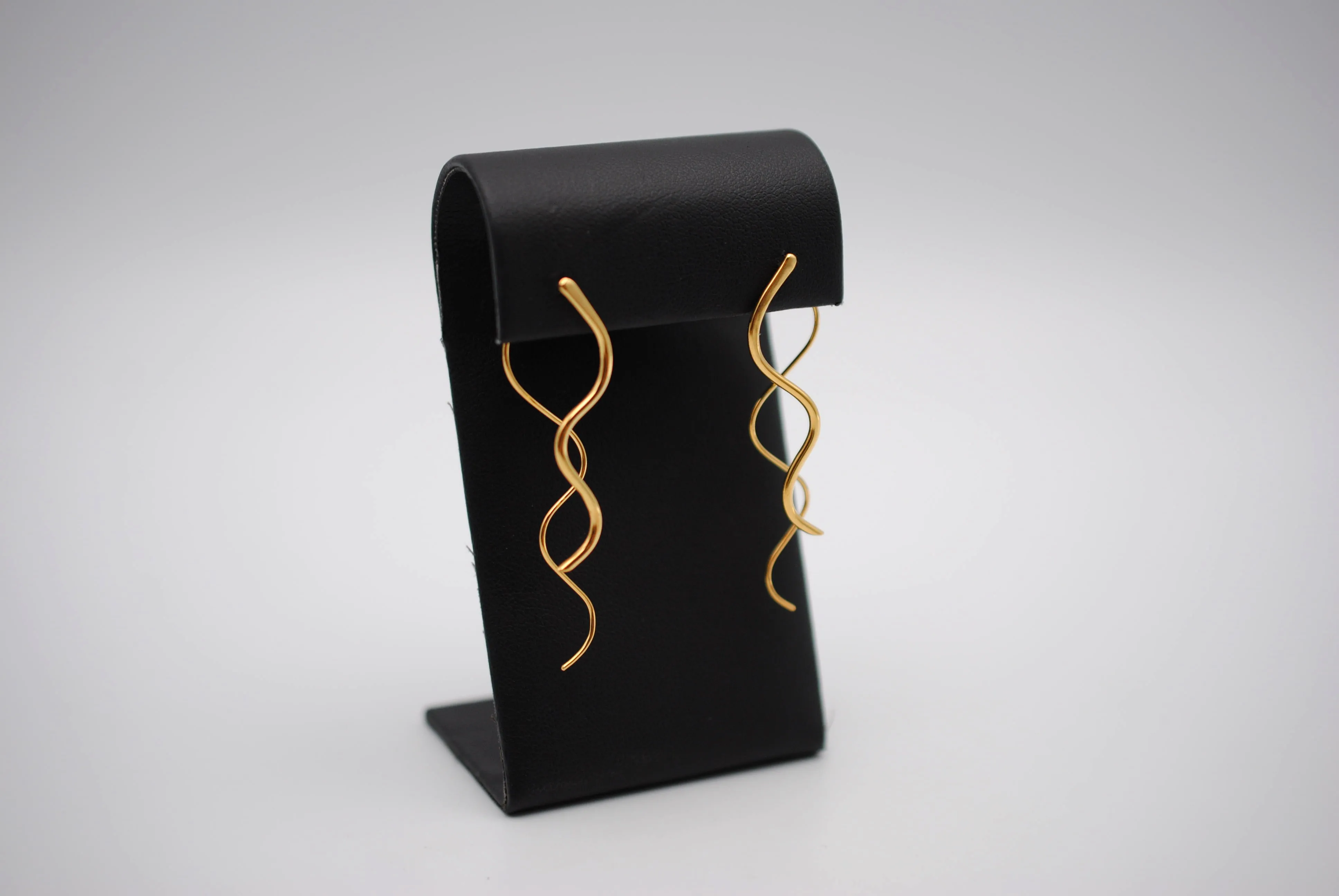 Infinity Yellow Gold Roots Dangle Earrings
