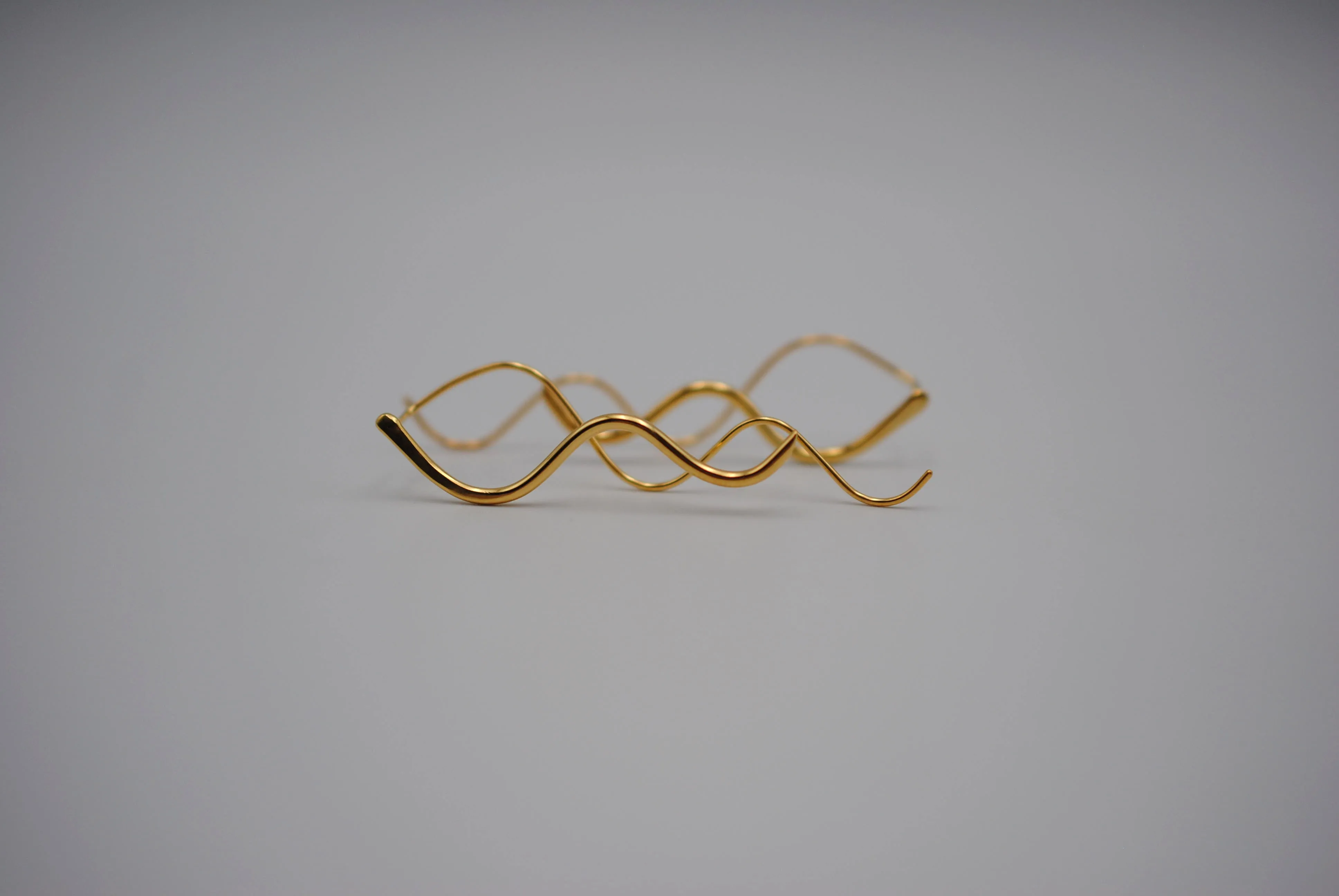 Infinity Yellow Gold Roots Dangle Earrings