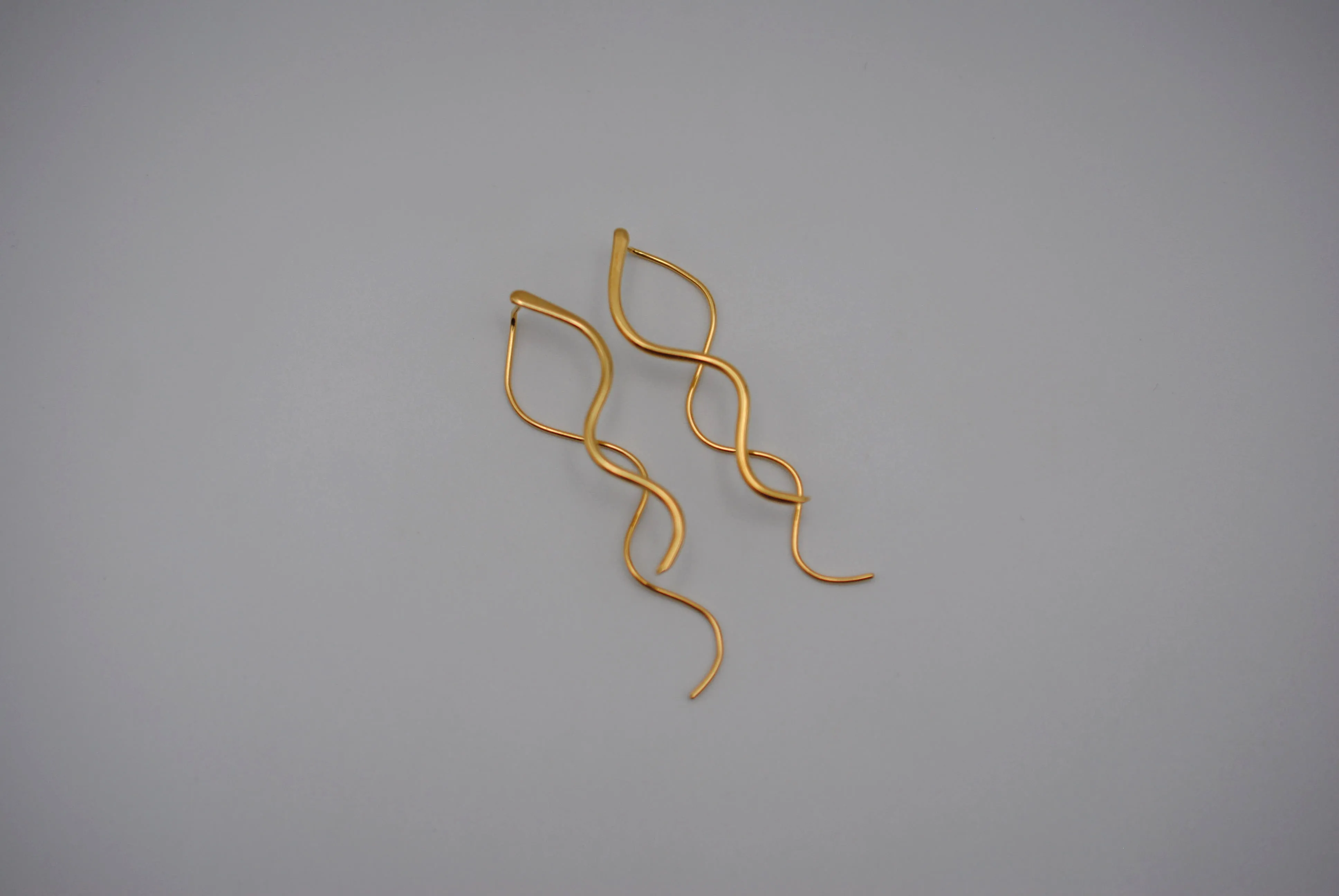 Infinity Yellow Gold Roots Dangle Earrings