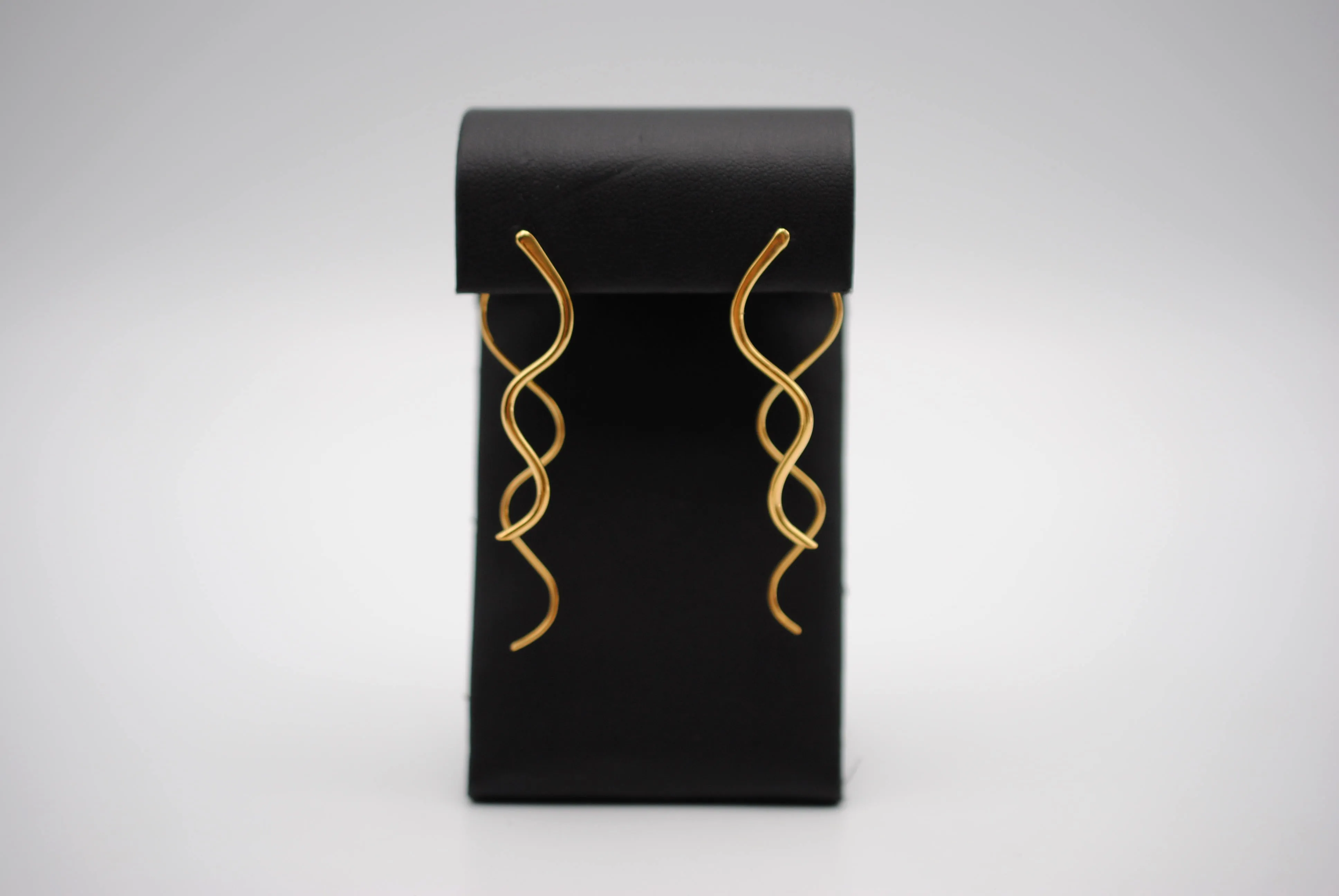 Infinity Yellow Gold Roots Dangle Earrings