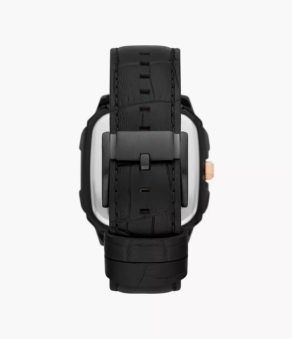 Inscription Automatic Black Leather Watch