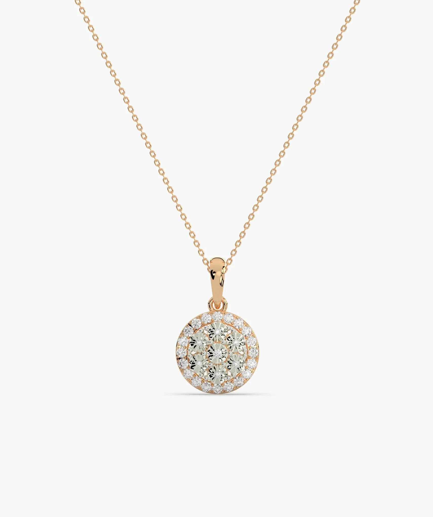 Intricate Diamond Cluster Pendant