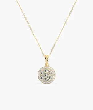 Intricate Diamond Cluster Pendant