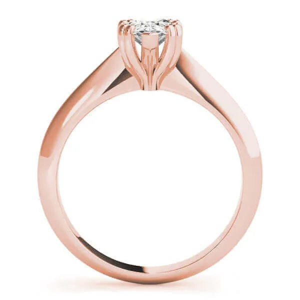JewelMore 0.5 Carat & 1 Carat Certified 14K Solitaire Oval Cut Diamond Engagement Ring for women (G-H Color, SI-VS Clarity)