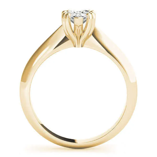 JewelMore 0.5 Carat & 1 Carat Certified 14K Solitaire Oval Cut Diamond Engagement Ring for women (G-H Color, SI-VS Clarity)