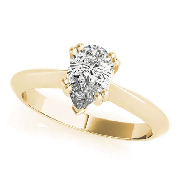JewelMore 0.5 Carat & 1 Carat Certified 14K Solitaire Oval Cut Diamond Engagement Ring for women (G-H Color, SI-VS Clarity)