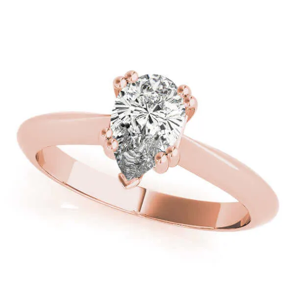 JewelMore 0.5 Carat & 1 Carat Certified 14K Solitaire Oval Cut Diamond Engagement Ring for women (G-H Color, SI-VS Clarity)