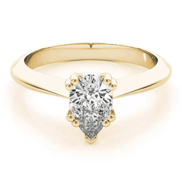 JewelMore 0.5 Carat & 1 Carat Certified 14K Solitaire Oval Cut Diamond Engagement Ring for women (G-H Color, SI-VS Clarity)