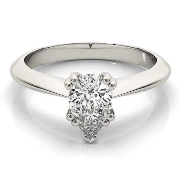 JewelMore 0.5 Carat & 1 Carat Certified 14K Solitaire Oval Cut Diamond Engagement Ring for women (G-H Color, SI-VS Clarity)