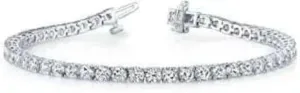 JewelMore 3 Carat Classic Tennis Bracelet 14K White Gold Collection (I-J/I1-I2)