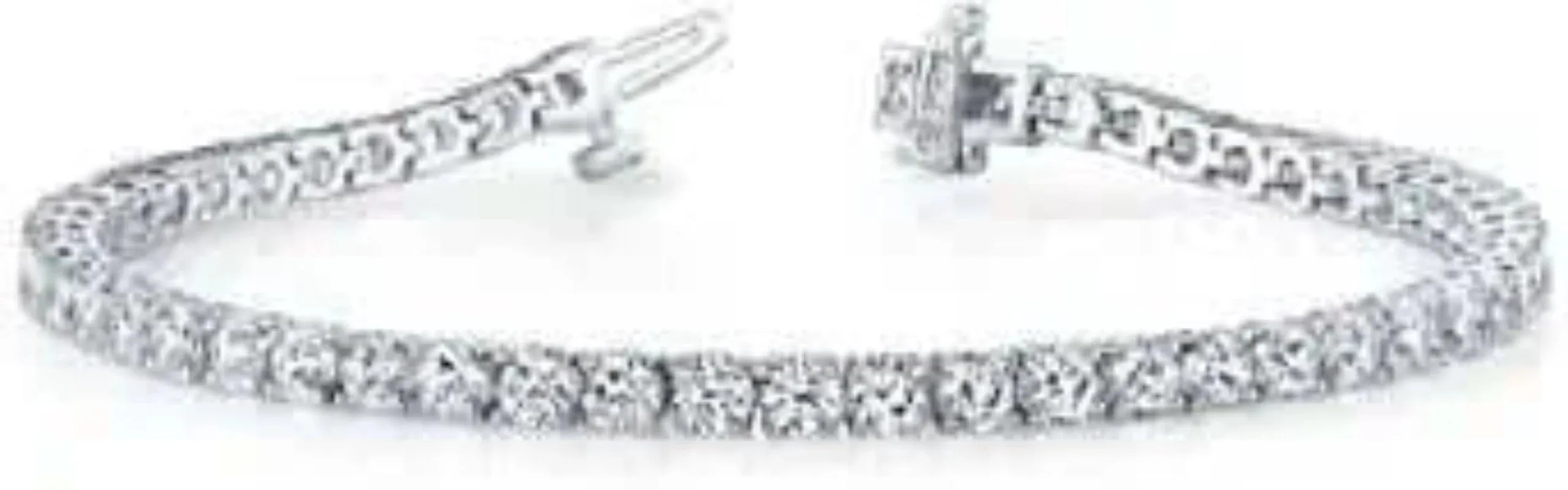 JewelMore 3 Carat Classic Tennis Bracelet 14K White Gold Collection (I-J/I1-I2)