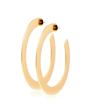 Jodie Flat Hoops, Gold