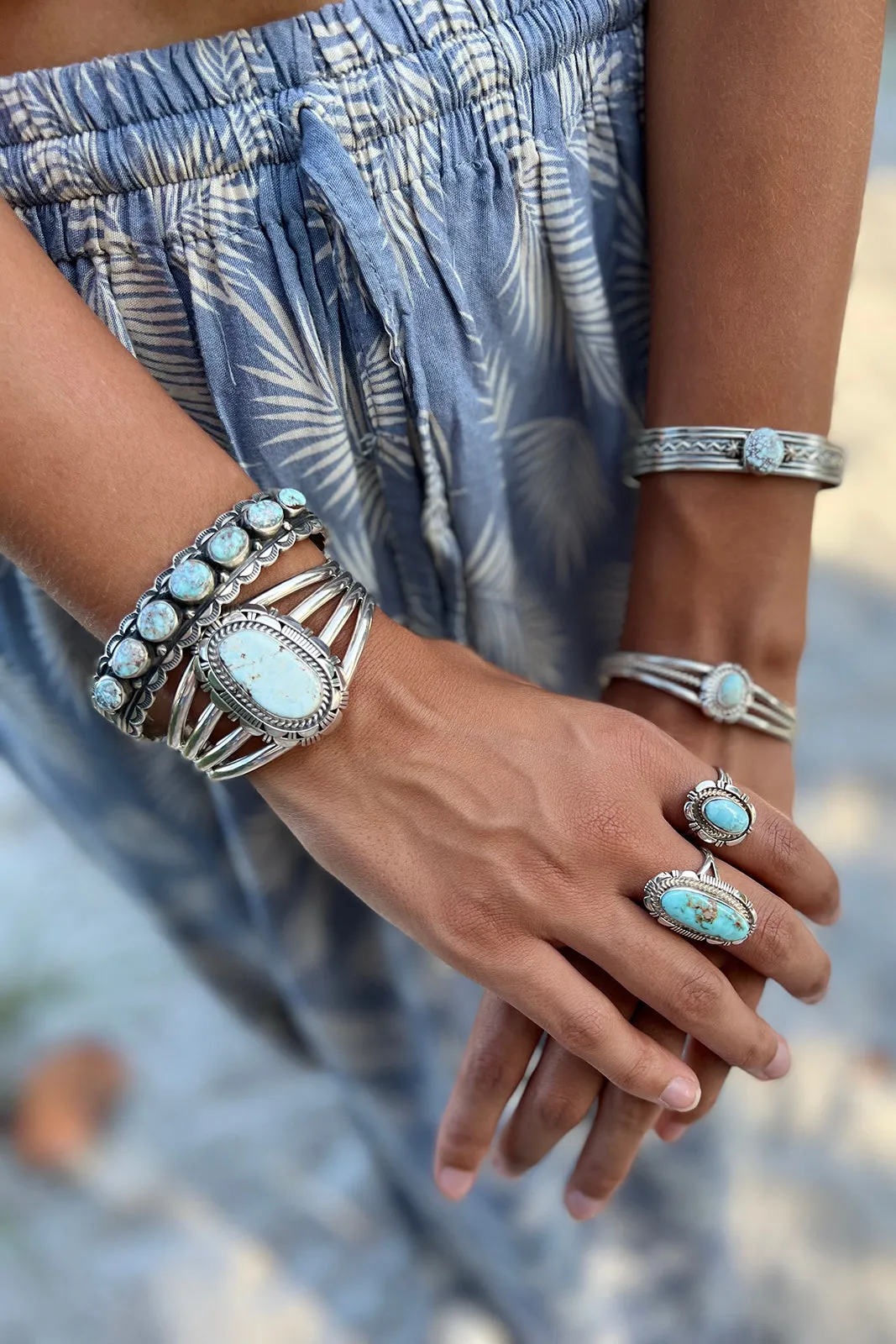 Jume DeFauito Dry Creek Turquoise Row Cuff