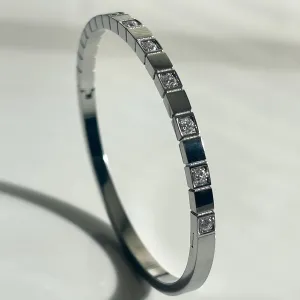 Kaleidoscope Square Bangle Cuff - Platinum
