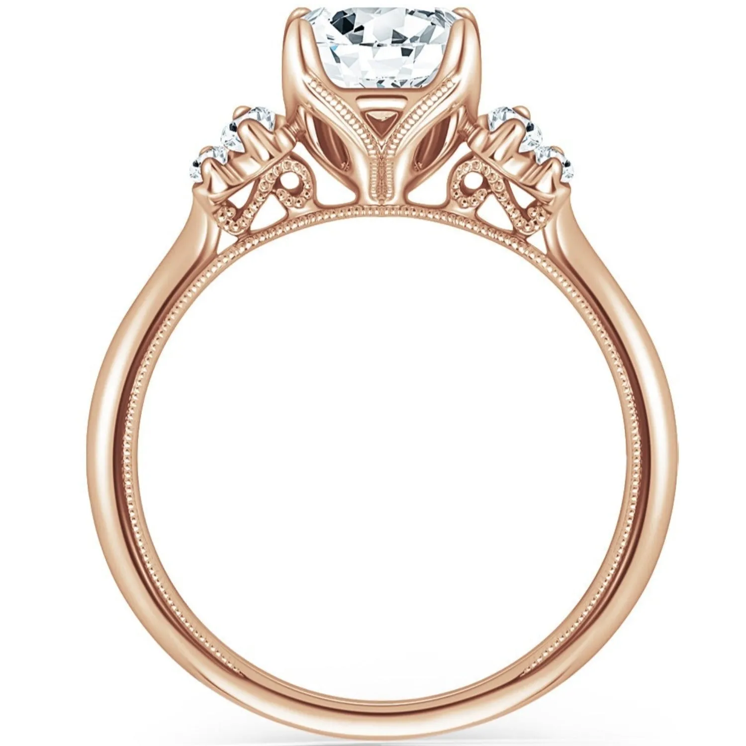 Kirk Kara "Stella" Five Stone Emerald and Baguette Diamond Engagement Ring