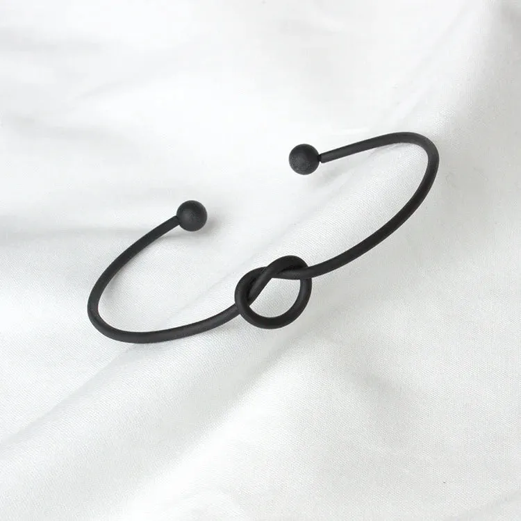 Knot Cuff Bracelets & Bangles Women Jewelry Simple Glossy LOVE Valentine's Day