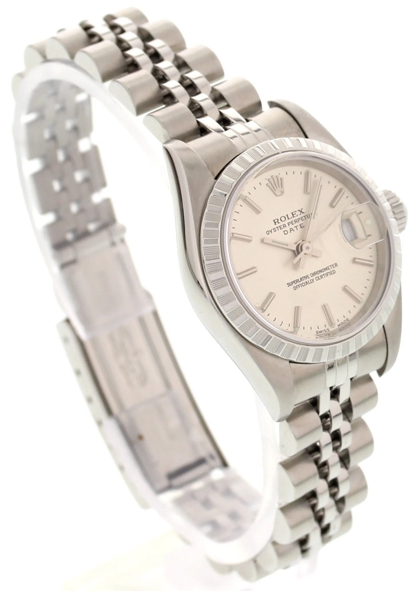 Ladies Rolex Date Stainless Steel Watch 79240 w/ Papers