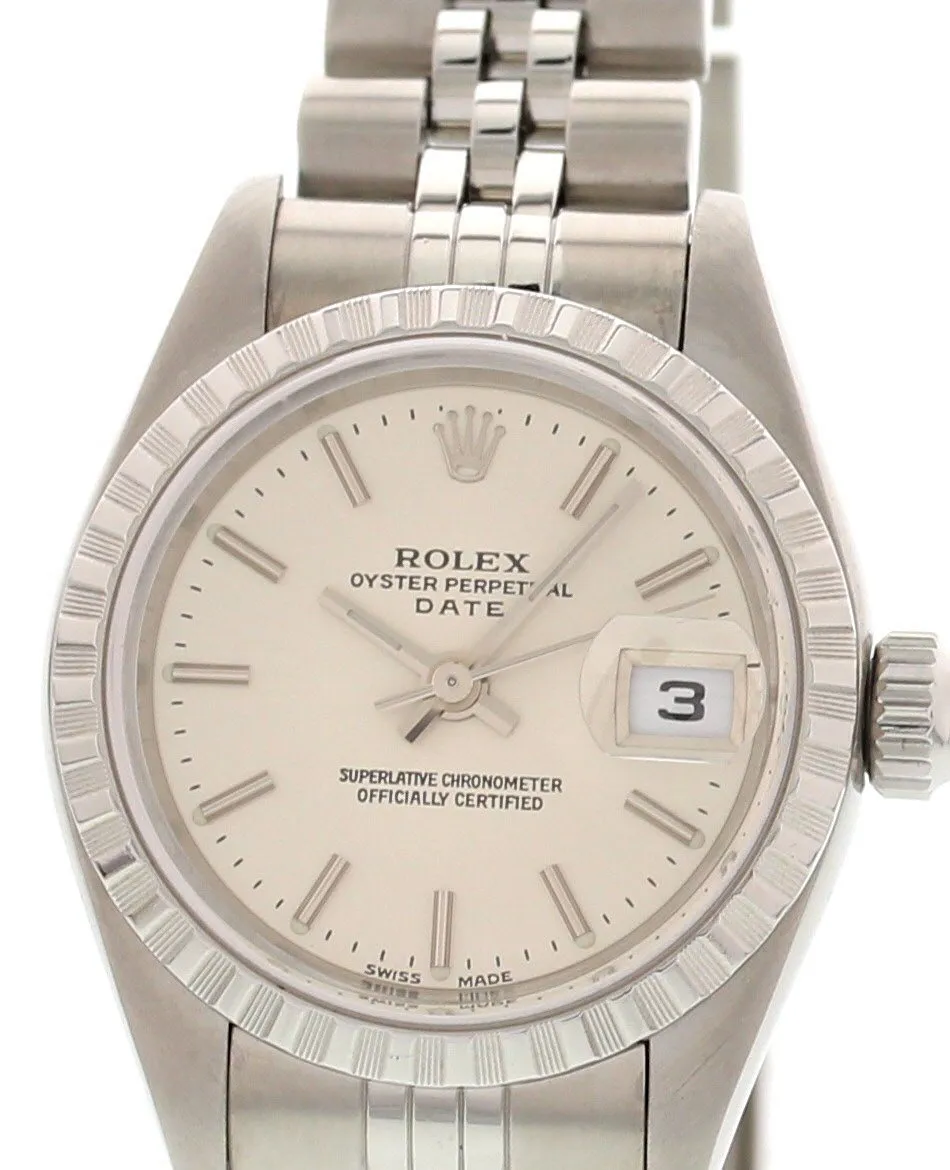 Ladies Rolex Date Stainless Steel Watch 79240 w/ Papers