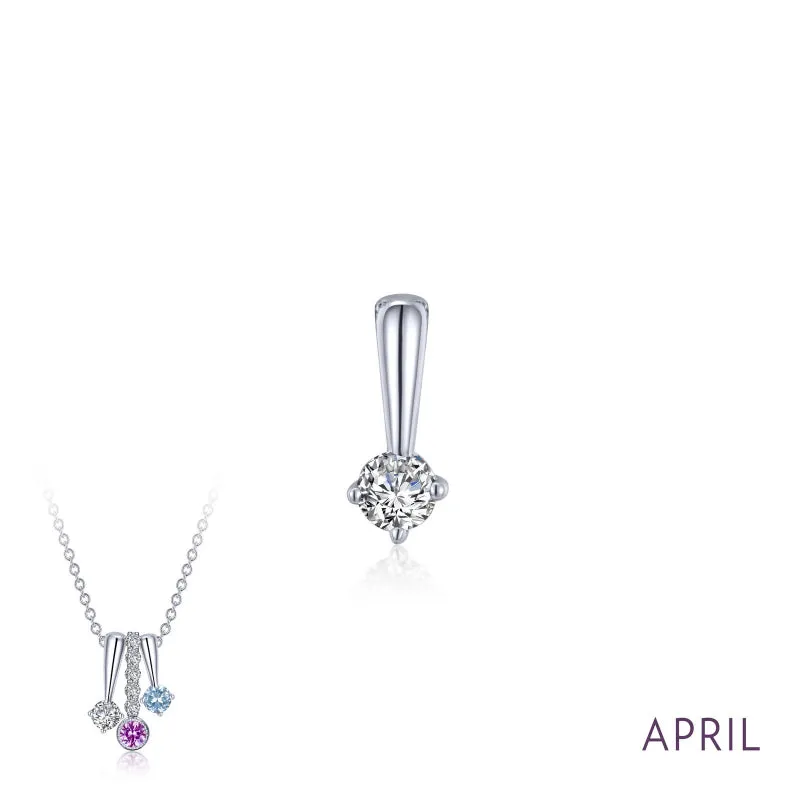 Lafonn April Birthstone Love Pendant