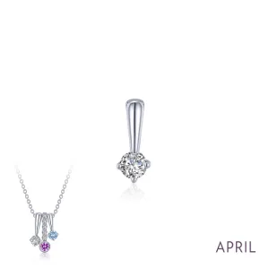 Lafonn April Birthstone Love Pendant