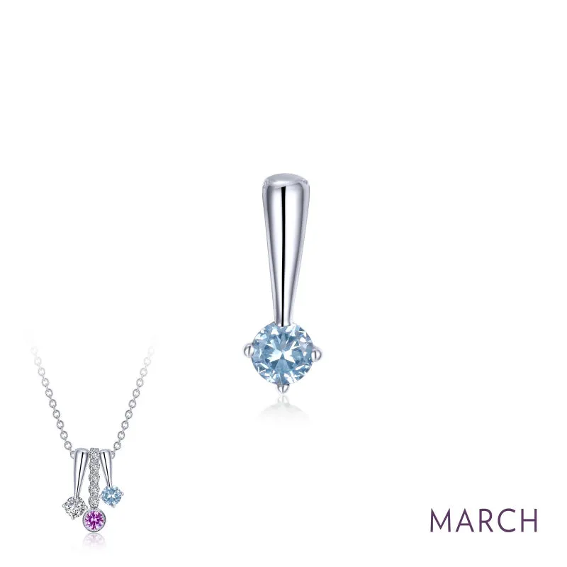Lafonn March Birthstone Love Pendant