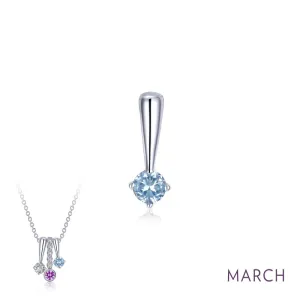 Lafonn March Birthstone Love Pendant