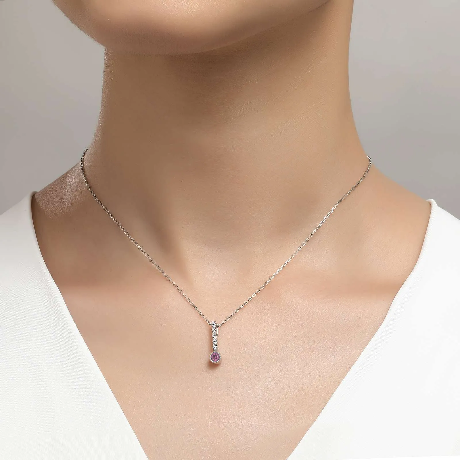 Lafonn October Birthstone Simulated Diamond & Tourmaline Large Love Pendant BP003TMP