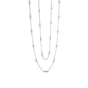 Lafonn Simulated 36 Inch Diamond by the Yard Round Cut Necklace