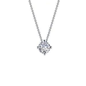 Lafonn Simulated Diamond 1.50ct East West Prong Solitaire Necklace N0175CLP20