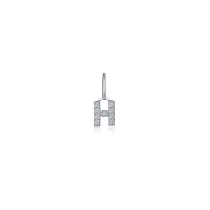 Lafonn Simulated Diamond Letter H Charm Pendant P2040CPH