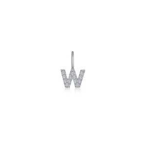 Lafonn Simulated Diamond Letter W Charm Pendant P2040CPW