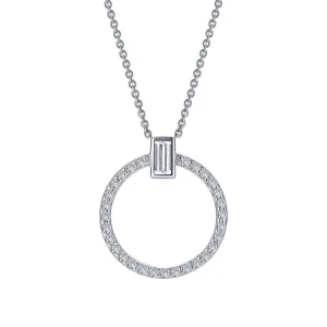 Lafonn Simulated Diamond Open Circle Drop Pendant