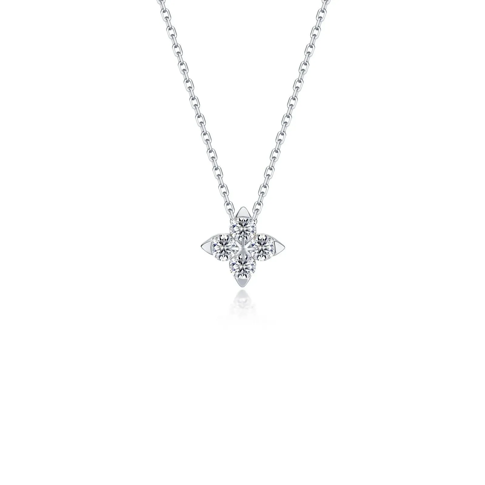 Lafonn Simulated Diamond Trillium Superbloom Necklace N0345CLP