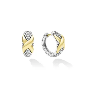 LAGOS Embrace Two-Tone X Huggie Earrings