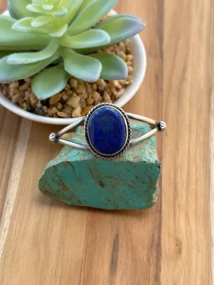 Lapis Single Stone Cuff