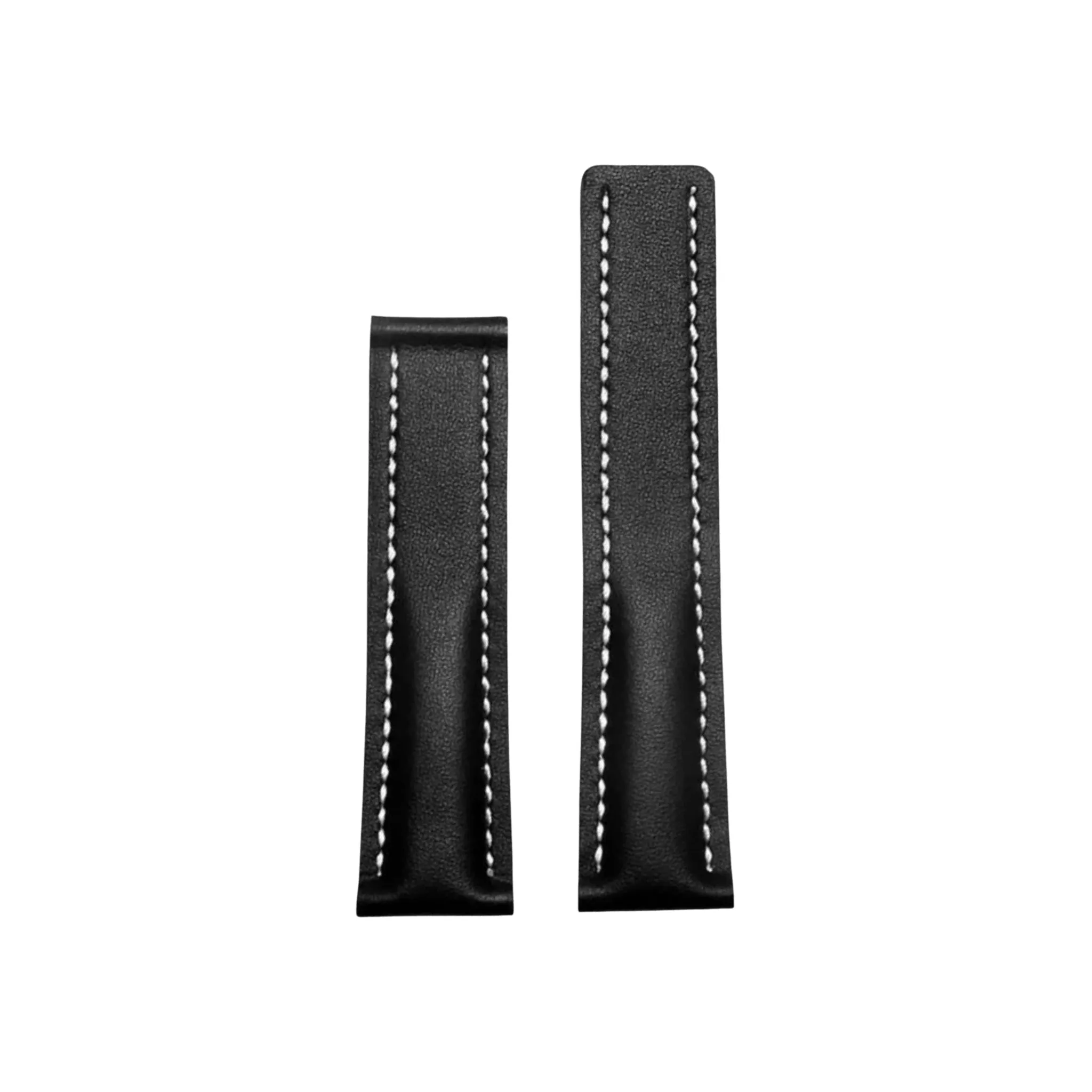 Leather Strap - For Breitling Watches - Flat Black