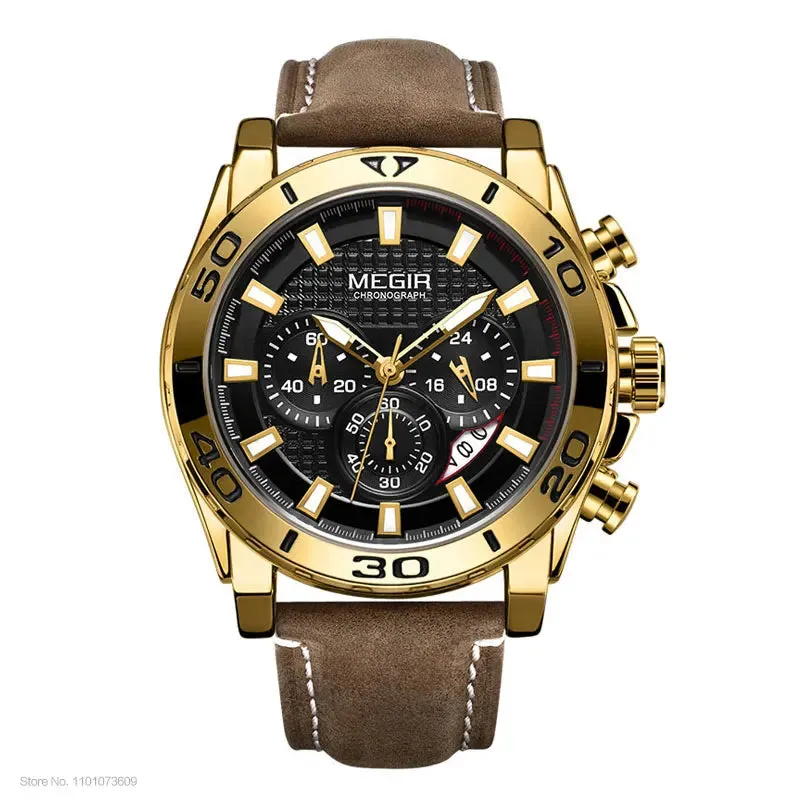 LEATHER STRAP QUARTZ WATCH | Timeless Elegance Redefined
