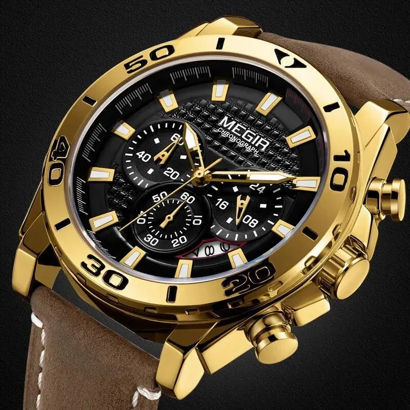LEATHER STRAP QUARTZ WATCH | Timeless Elegance Redefined
